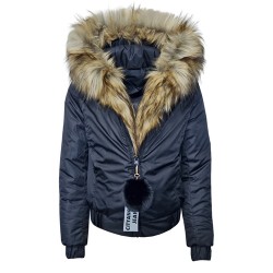 Дамско яке с пух, City Angels Jeans, Черно, 6857